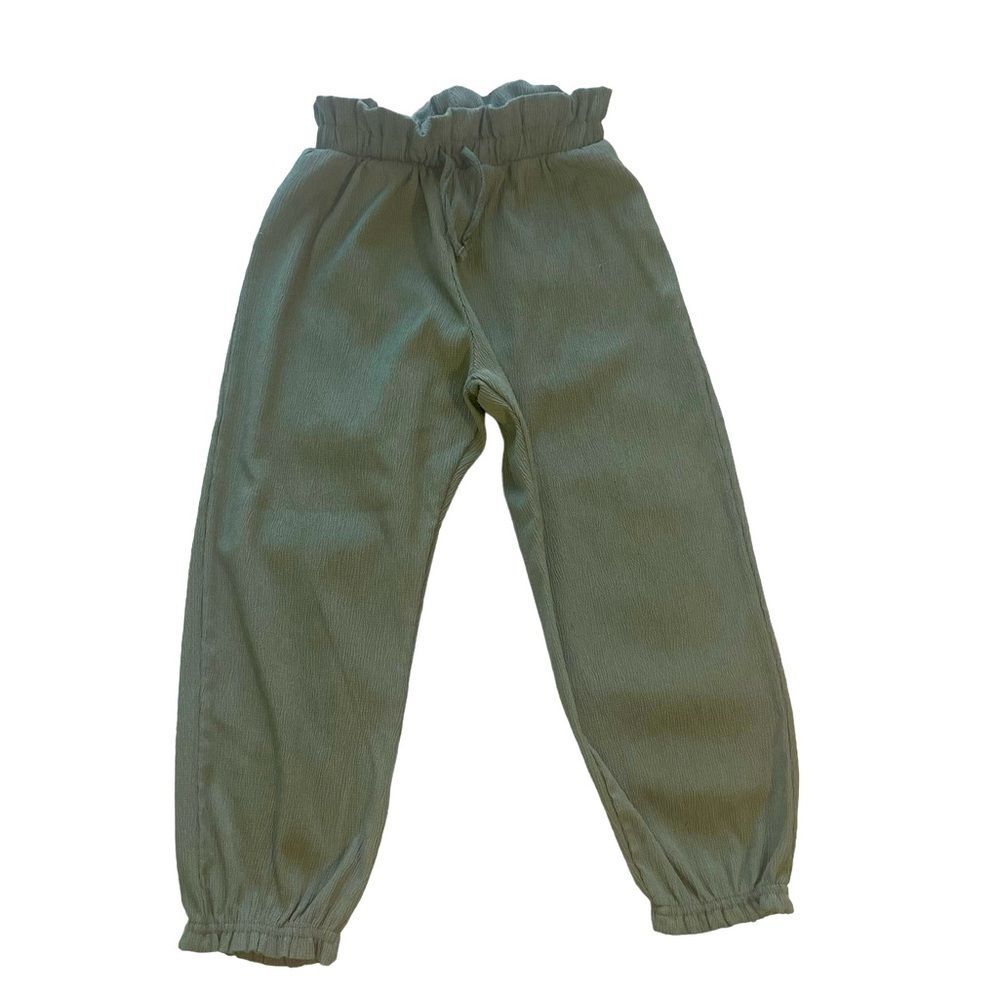 Zara Girls Size 6 Olive Green Pull On Pants